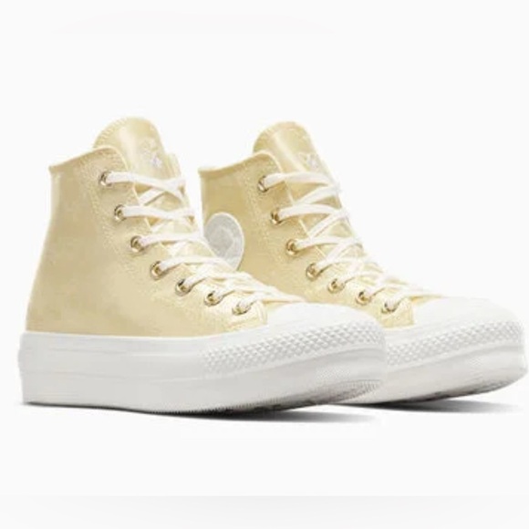 Converse Chuck Taylor All Star Lift Converse Platform Golden Butterfly Sz 9 VGUC - Picture 16 of 16